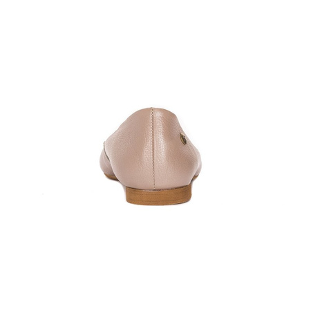 Maciejka Beige Metallic Leather Ballerina 04100-10/00-8