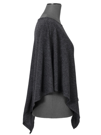 Knitted poncho Ada Graphite