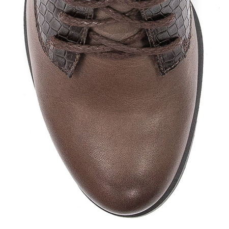 Maciejka Brown Lace-Up Boots 02113-02/00-3