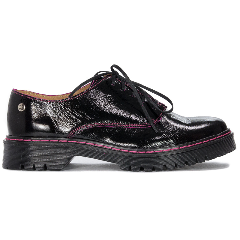 Maciejka Black+Fuxia Flat Shoes 04087-50/00-5