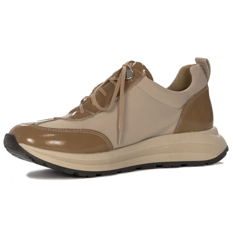Maciejka Woman's Sneakers Beige Leather