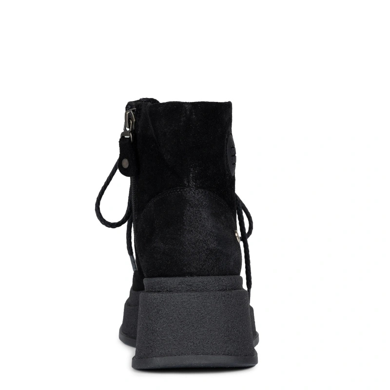 Maciejka Premium Suede High-Sole Boots Black 06309-01-00-8