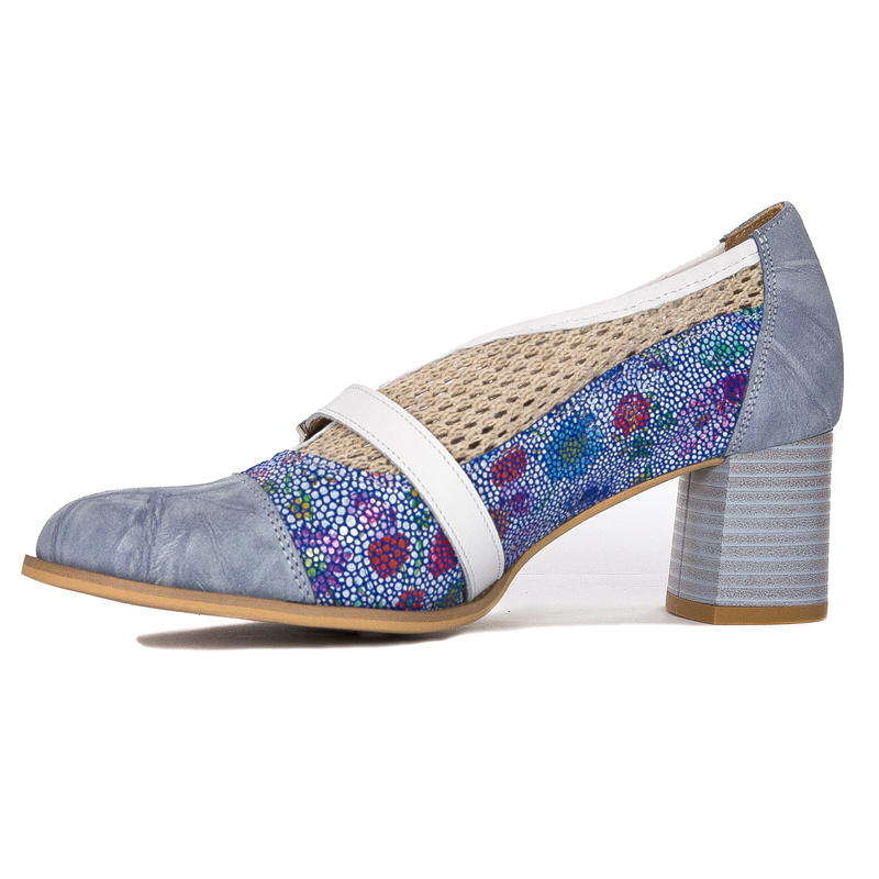 Maciejka Women's Leather Shoes Blue