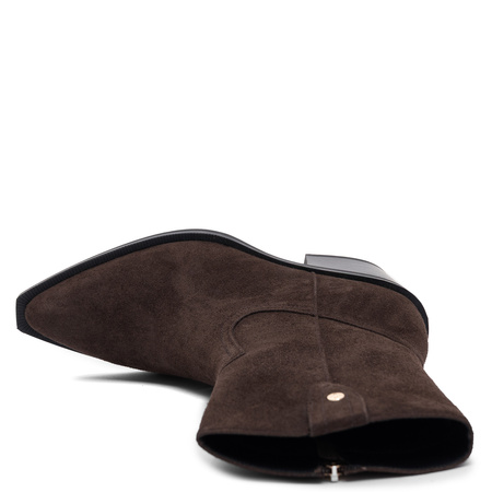 Maciejka Suede Leather Elegant Chocolate Shoes K7809-02/00-7