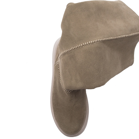 Maciejka Dirty Beige leather Knee-High Boots 