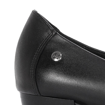 Maciejka Leather Block-Heel Pumps Patent Black 06285-01/00-7