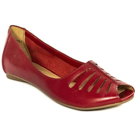 Maciejka Red Flat Shoes 03497-08/00-6