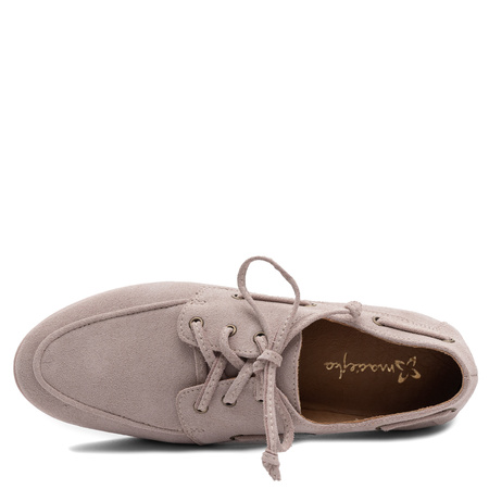Maciejka Suede Leather Loafers Pink 07799-15/00-1