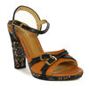 Maciejka Women's Heeled Leather Sandals Black Rude