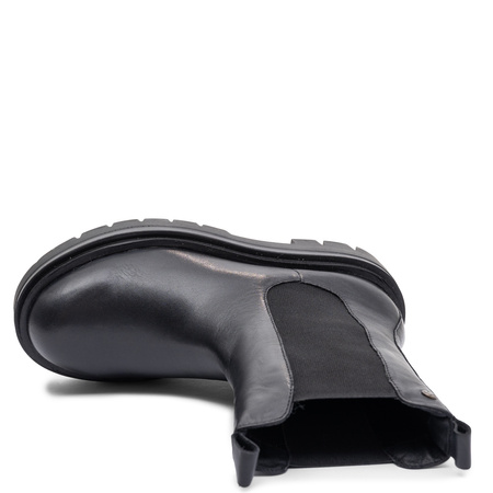 Maciejka Leather Platform Chelsea Boots Black P7844-01/00-7