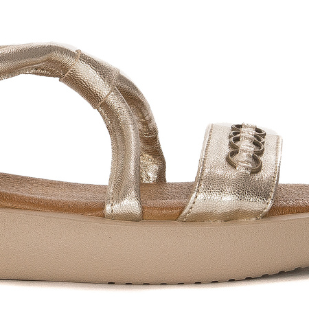Maciejka Women's natural leather Gold sandals