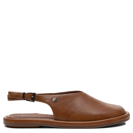 Maciejka Skórzane Półbuty Slingback Minimalistyczne Brązowe K7513-29/00-1