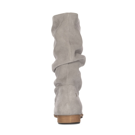 Maciejka Velour Leather Knee-High Boots Light Ash Grey 05057-13/00-6