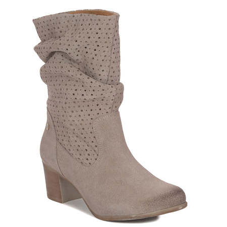 Maciejka Women's Leather Boots light beige