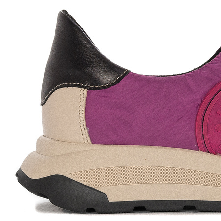 Maciejka Sneakersy Skórzane Z Zamkiem Na Platformie Fuksja 06296-15/00-8