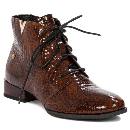 Maciejka Brown Leather women's Boots 5743C-02/00-7