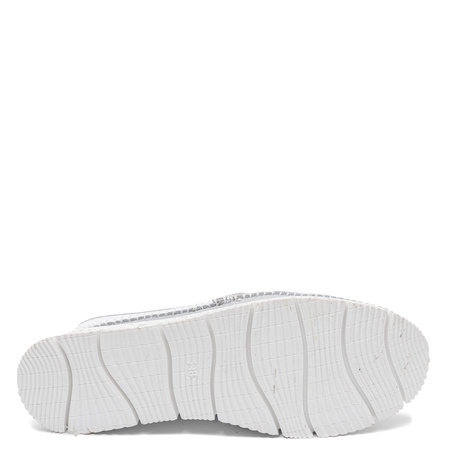 Maciejka Comfortable Leather Slip On Low Shoes Metallic Accent White 3512W-35/00-5
