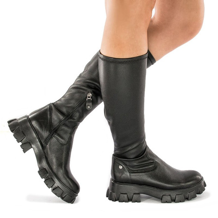 Maciejka Black Knee-High Boots