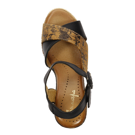 Maciejka Women's Leather Sandals Black And Rude