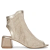 Maciejka leather cutout block-heel sandals gold 06899-25/00-0