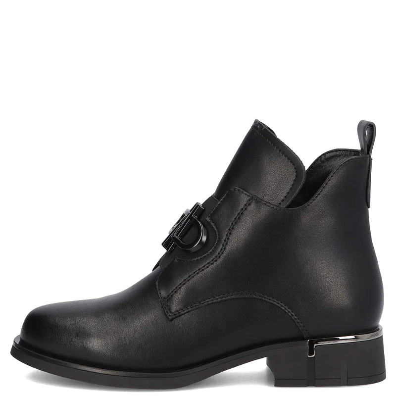 Filippo Skórzane Botki Damskie Czarne DBT7191-26-BK