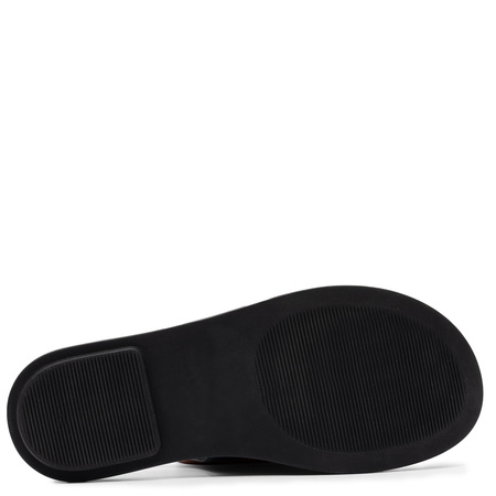 Maciejka Półbuty Skórzane Slingback Odkryta Pięta Czarny K7513-01/00-1