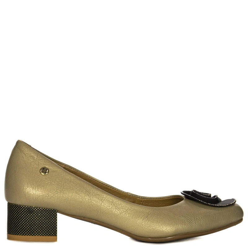 Maciejka Women's Leather Gold Pumps 06421-25/00-1
