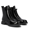 Filippo Women's Patent Leather Ankle Boots, Black