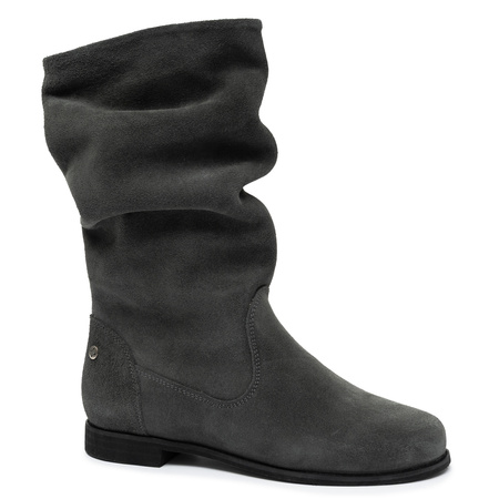 Maciejka Genuine Suede Leather Slouchy Boots Flat Heel Grey 5057W-13/00-6