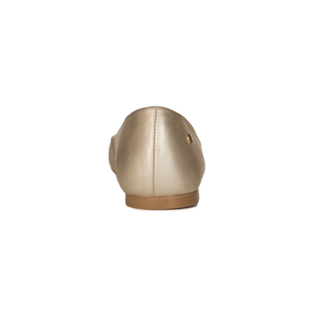 Maciejka leather Gold Ballerinas 00903-65/00-5