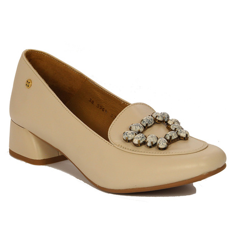 Maciejka Women's Light Beige Leather Pumps