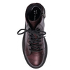 Maciejka Natural Leather Combat Boots on Platform Purple 06309-42/00-8