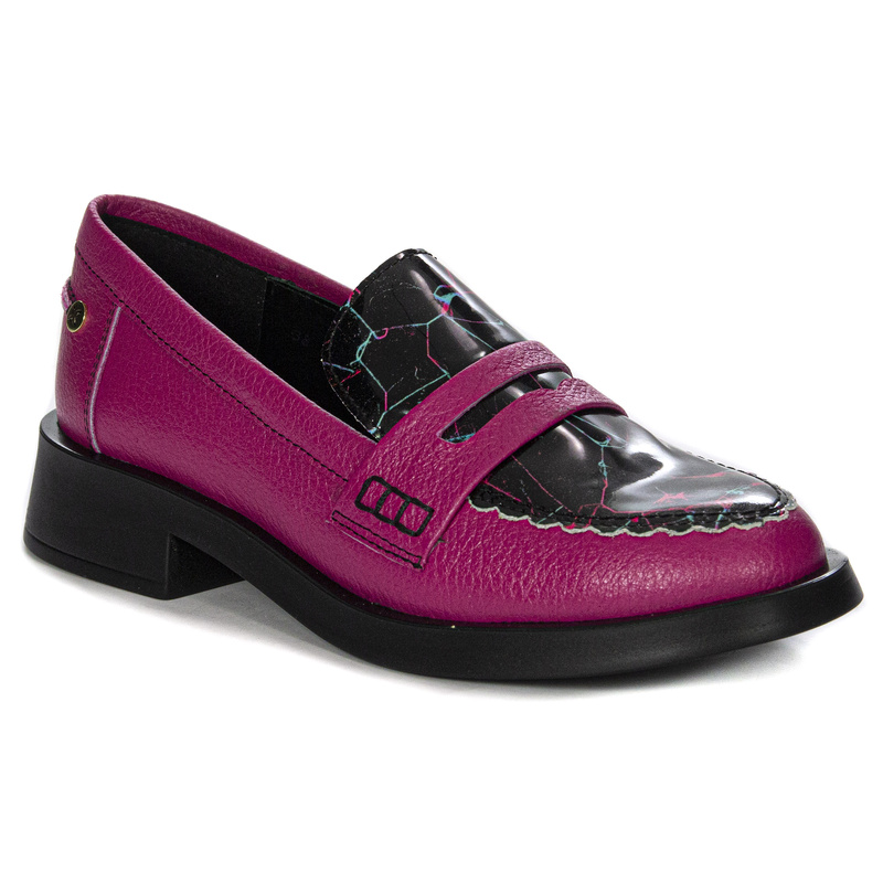 Maciejka Women's Shoes Fuchsia Leather Lords 06250-15/00-1