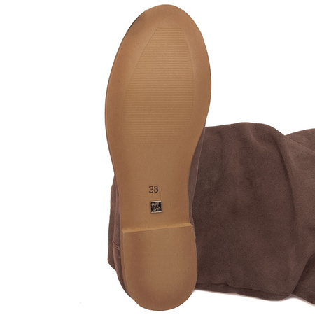 Maciejka Women's Velvet Boots Dark Beige