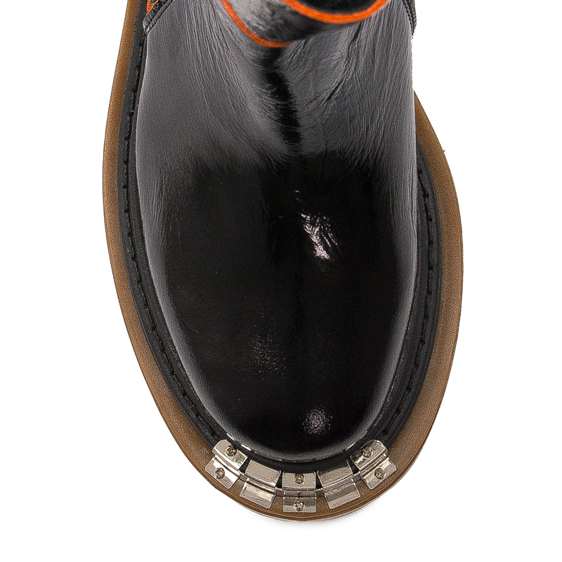 Maciejka Black+Orange Boots 05747-18/00-7
