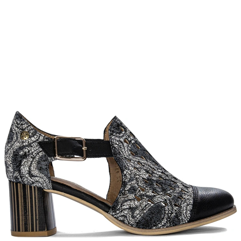 Maciejka Black and Beige Pumps 04962-44/00-5