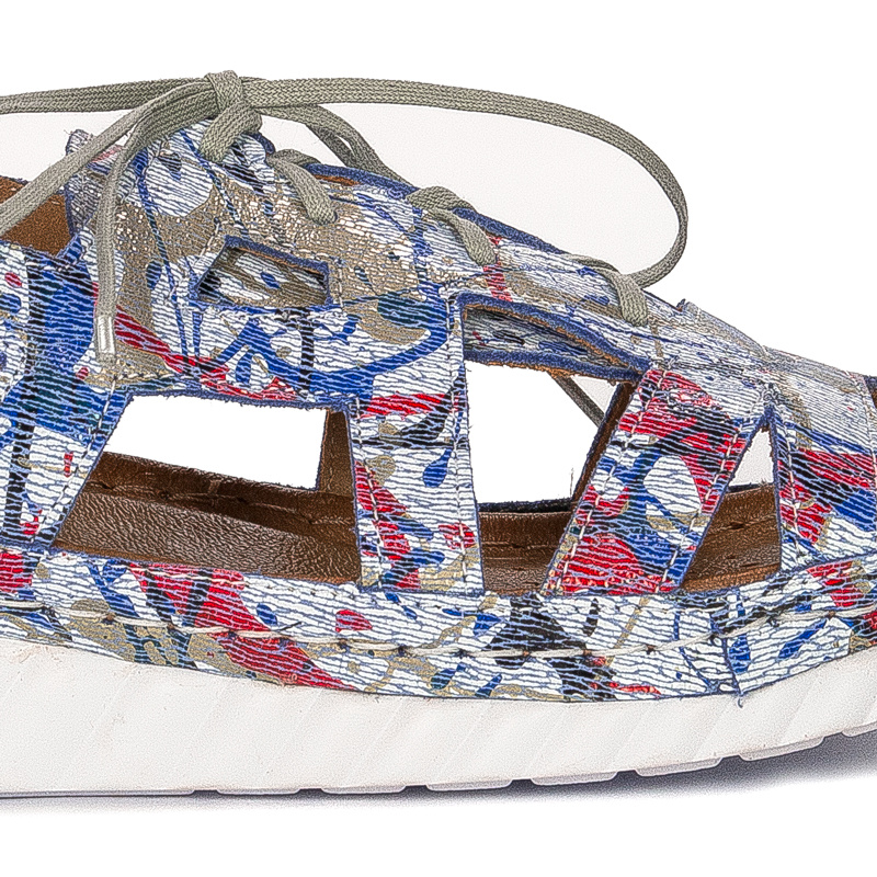 Maciejka Women's sandals natural leather Blue