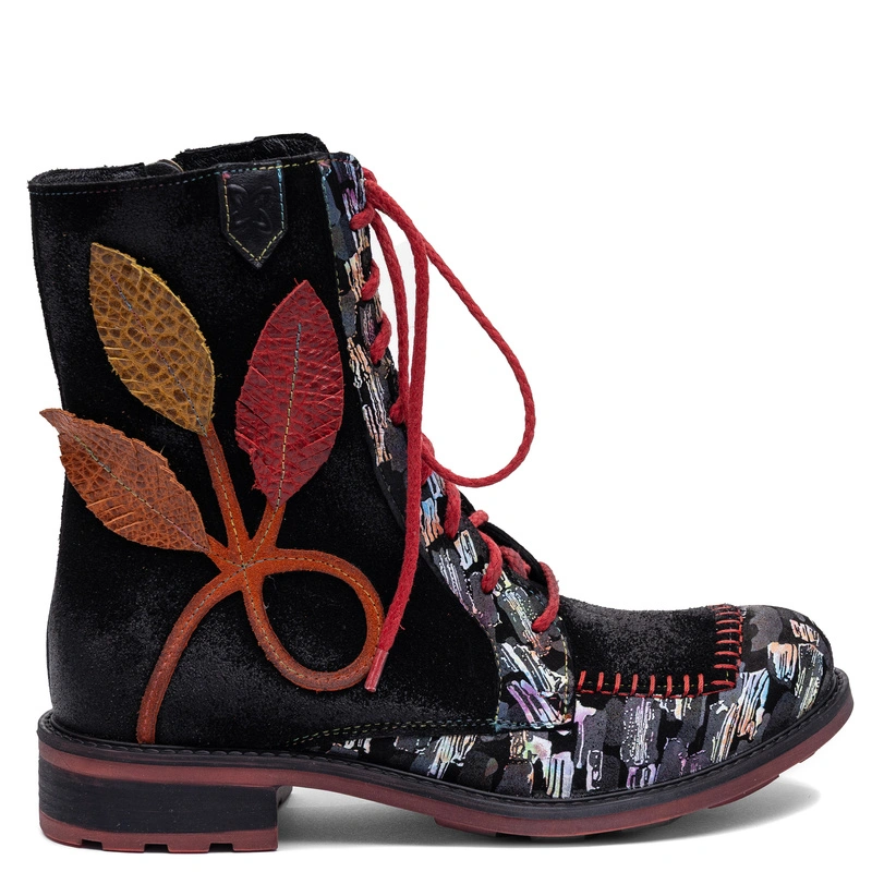 Maciejka Leather Insulated Multicolour Women’s Ankle Boots 07608-39/00-8