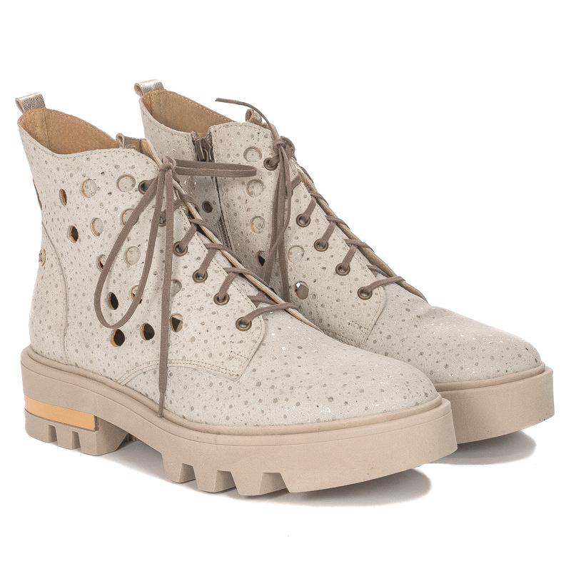 Maciejka Women's ankle boots natural leather beige