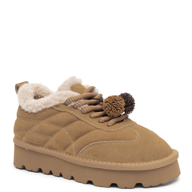 Maciejka Beige Leather Platform Snow Boots D7867-04/00-4