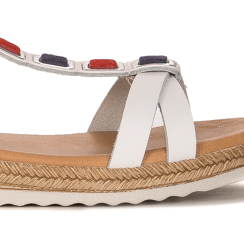 Maciejka Leather White Women's Sandals