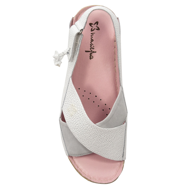 Maciejka Women's Leather White Sandals
