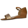 Maciejka Leather Brown and Gold Women's Sandals 06486-29/00-1