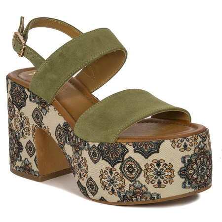 Maciejka Olive + Flowers Sandals 06089-24-00-1