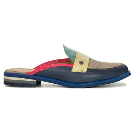 Maciejka Navy Blue Slides 05036-17/00-5