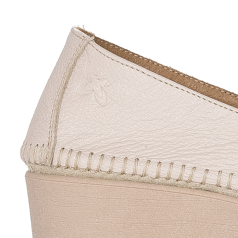 Maciejka Beige Leather Flat Shoes 5814A-10/00-1