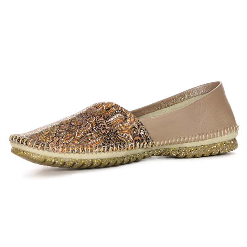 Maciejka Women's Leather Shoes Beige