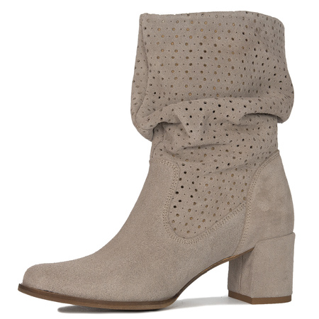 Maciejka Cappucino Suede Boots 6005A-04/00-6