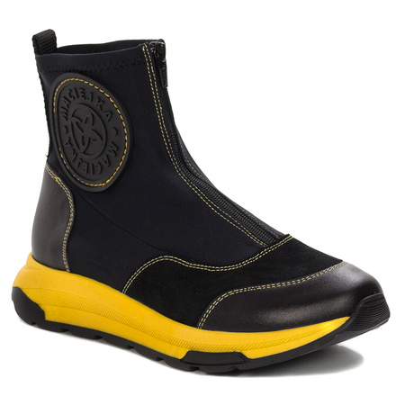 Maciejka Black+Yellow Boots 06297-01/00-8