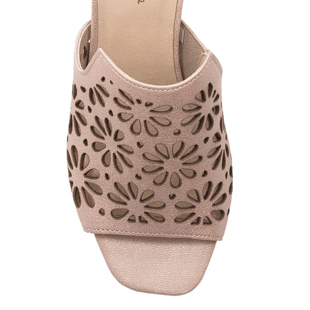 Maciejka Pink Women's Leather Slides